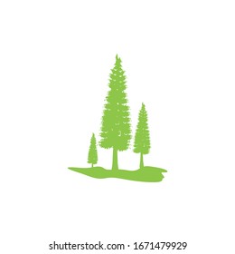 Pine tree icon design template vector isolated illustration