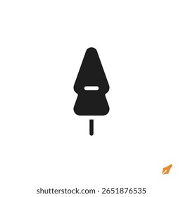 pine tree icon is designed in a visually appealing and easily recognizable style. It’s suitable for various visual needs such as apps, presentations, digital media, or other graphic design projects.