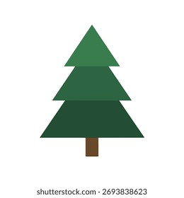 Ícone de pinheiro - Símbolo de floresta Evergreen em estilo de vetor plano