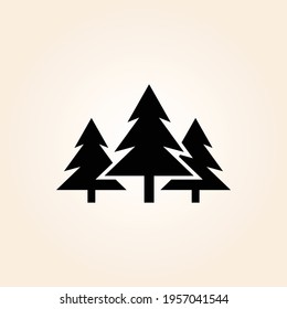 pine tree icon. Fir tree icon design vector 