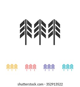 pine tree icon (forest, park). vector illustration
