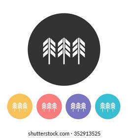 pine tree icon (forest, park). vector illustration