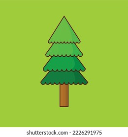 icono del árbol de pino con color de gradación