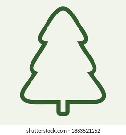 Icono de árbol de pino para proyectos de diseño gráfico