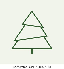 Pine tree icon for graphic design projects