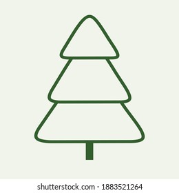 Pine tree icon for graphic design projects