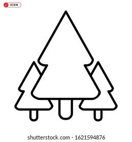 pine tree icon isolated sign symbol vector illustration - high quality black style vector icons

