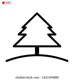 pine tree icon isolated sign symbol vector illustration - high quality black style vector icons
