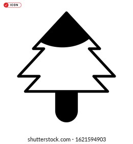 pine tree icon isolated sign symbol vector illustration - high quality black style vector icons
