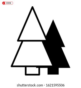 pine tree icon isolated sign symbol vector illustration - high quality black style vector icons
