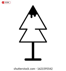 pine tree icon isolated sign symbol vector illustration - high quality black style vector icons
