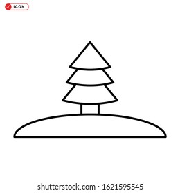 pine tree icon isolated sign symbol vector illustration - high quality black style vector icons
