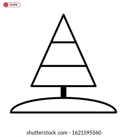 pine tree icon isolated sign symbol vector illustration - high quality black style vector icons
