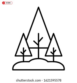 pine tree icon isolated sign symbol vector illustration - high quality black style vector icons
