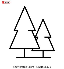 pine tree icon isolated sign symbol vector illustration - high quality black style vector icons
