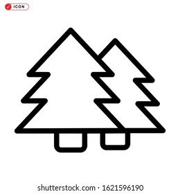 pine tree icon isolated sign symbol vector illustration - high quality black style vector icons
