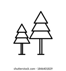 pine tree icon line style vector