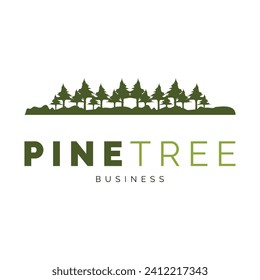 Plantilla de diseño de logotipos de iconos de árbol de pino