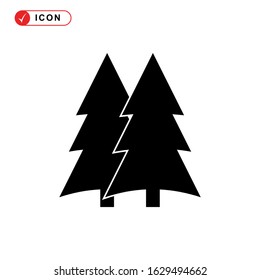 pine tree icon or logo isolated sign symbol vector illustration - high quality black style vector icons
