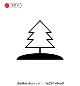 pine tree icon or logo isolated sign symbol vector illustration - high quality black style vector icons
