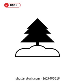 pine tree icon or logo isolated sign symbol vector illustration - high quality black style vector icons
