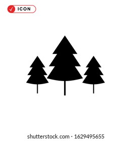 pine tree icon or logo isolated sign symbol vector illustration - high quality black style vector icons
