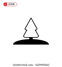 pine tree icon or logo isolated sign symbol vector illustration - high quality black style vector icons
