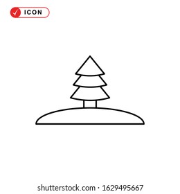 pine tree icon or logo isolated sign symbol vector illustration - high quality black style vector icons
