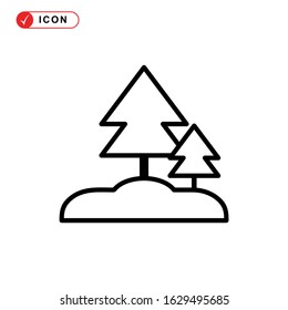 pine tree icon or logo isolated sign symbol vector illustration - high quality black style vector icons
