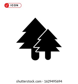 pine tree icon or logo isolated sign symbol vector illustration - high quality black style vector icons
