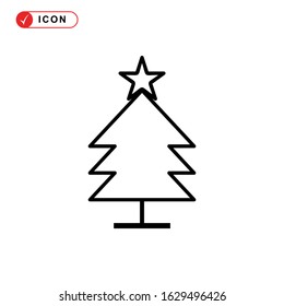 pine tree icon or logo isolated sign symbol vector illustration - high quality black style vector icons
