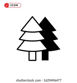 pine tree icon or logo isolated sign symbol vector illustration - high quality black style vector icons
