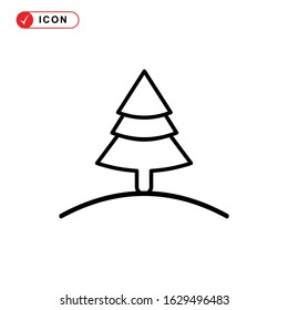 pine tree icon or logo isolated sign symbol vector illustration - high quality black style vector icons
