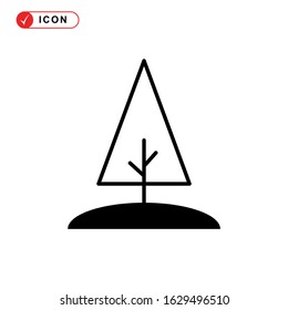pine tree icon or logo isolated sign symbol vector illustration - high quality black style vector icons
