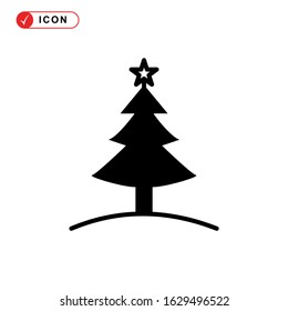 pine tree icon or logo isolated sign symbol vector illustration - high quality black style vector icons
