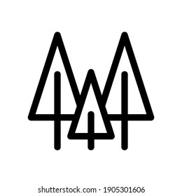 pine tree icon or logo isolated sign symbol vector illustration - high quality black style vector icons
