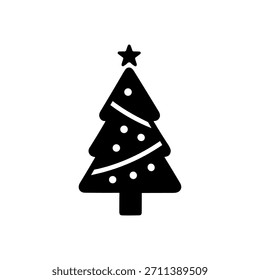 ícone de pinheiro ou logotipo símbolo isolado símbolo ilustração vetorial - ícones de vetor de estilo preto de alta qualidade