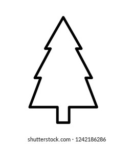 Pine tree icon. Merry Christmas season decoration figure theme.