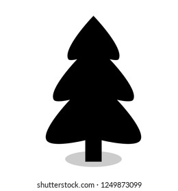 Pine tree icon. Merry Christmas season decoration figure theme.