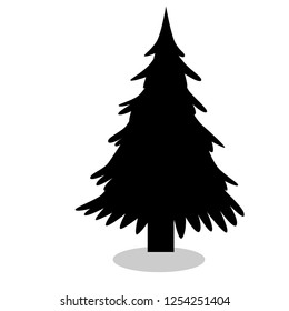 Pine tree icon. Merry Christmas season decoration figure theme.
