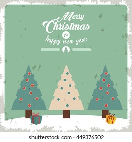 Pine tree icon. Merry Christmas design. Vector graphic