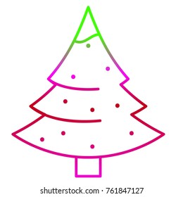 Pine tree icon of Merry christmas and season theme Isolated design Vector illustration
