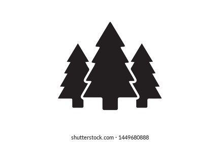 Pine tree icon for nature or outdoor related designs, Vector illustration