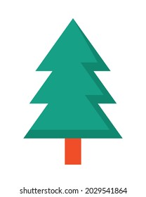 pine tree icon on white background