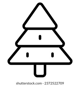 pine tree icon with outline style and pixel perfect base. Suitable for website design, logo, app and UI. Based on the size of the icon in general, so it can be reduced.