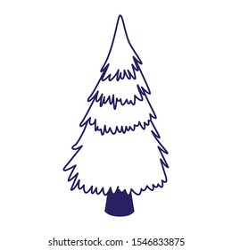pine tree icon over white background, vector illustration