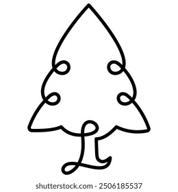 The Pine Tree icon represents the pine tree and is suitable for design projects related to nature, plants, and thematic elements involving the pine tree.