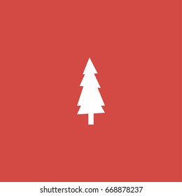 pine tree icon. sign design. red background