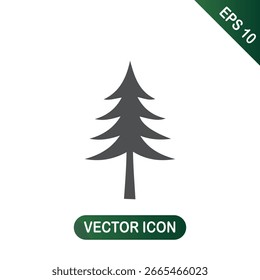 Pine Tree Icon Simple Nature Symbol for Design