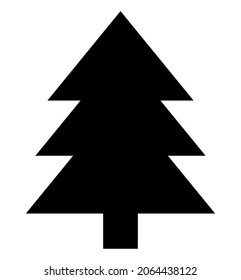 Pine tree icon. Simple vector illustration isolated on white background.